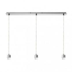 MORE 80 podstawa sufitowa wisząca  nikiel mat 230V LED E27 3x15W