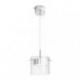 ESTRA I wisząca biała szkło przezroczyste 230V LED 5W  3000K
