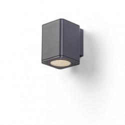 MIZZI SQ I ścienna antracyt  230V LED 12W 44° IP54  3000K