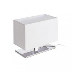 PLAZA S stołowa biała chrom 230V LED E27 15W
