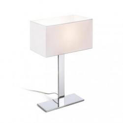 PLAZA M stołowa biała chrom 230V LED E27 15W