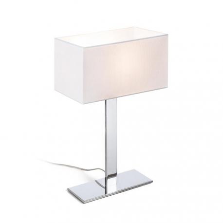 PLAZA M stołowa biała chrom 230V LED E27 15W