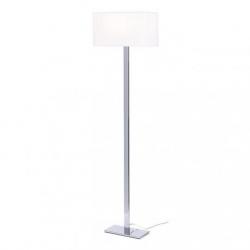 PLAZA podłogowa biała chrom 230V LED E27 15W