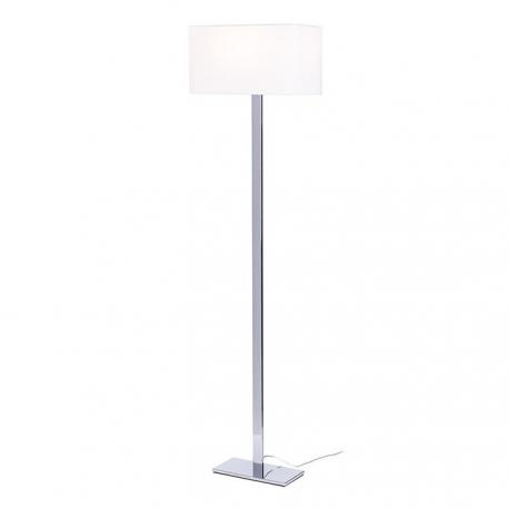 PLAZA podłogowa biała chrom 230V LED E27 15W