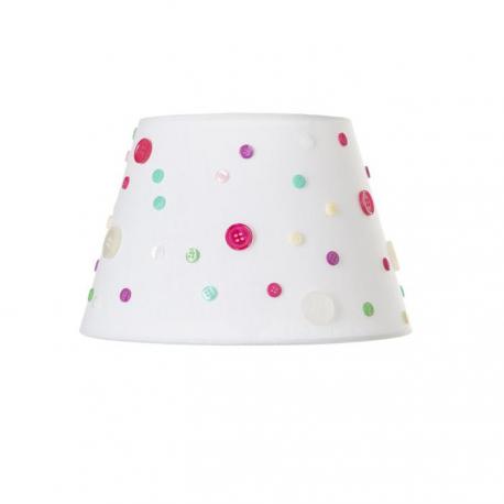 DELISA 25/16 abażur biała guziki  max. 28W