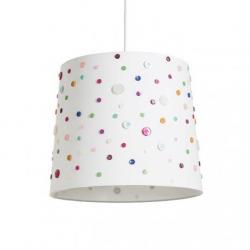 DELISA 35/30 abażur biała guziki  max. 28W