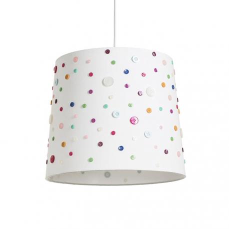 DELISA 35/30 abażur biała guziki  max. 28W