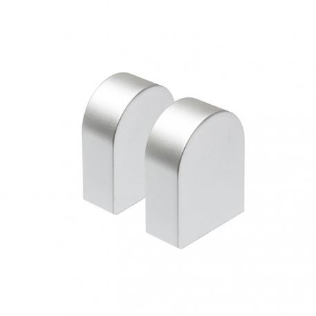 TAMPA końcówki 2 szt srebrno-szara