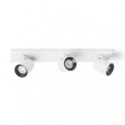 KENNY III natynkowa biała/czarna  230V LED GU10 3x8W