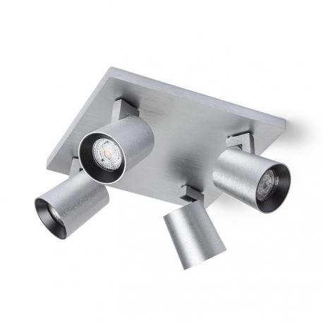 KENNY IV sufitowa  aluminium szczotkowane/czarna 230V LED GU10 4x8W