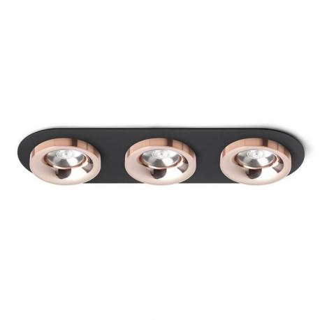 SHARM R III wpuszczana czarna miedź/miedź 230V LED 3x10W 24°  3000K