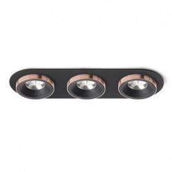 SHARM R III wpuszczana czarna/czarna miedź 230V LED 3x10W 24°  3000K