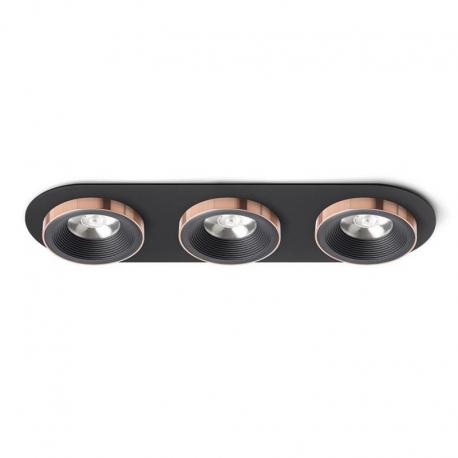 SHARM R III wpuszczana czarna/czarna miedź 230V LED 3x10W 24°  3000K