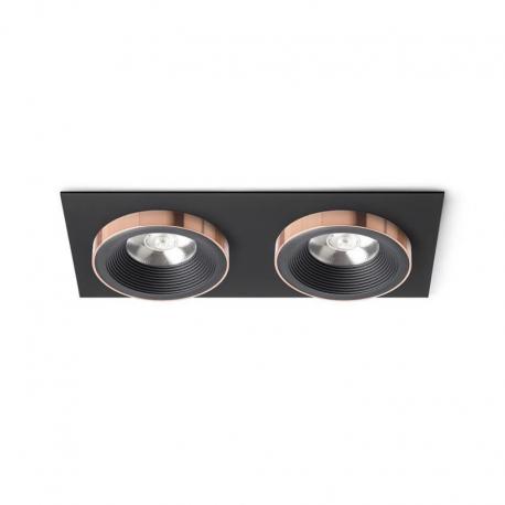 SHARM SQ II wpuszczana czarna/czarna miedź 230V LED 2x10W 24°  3000K