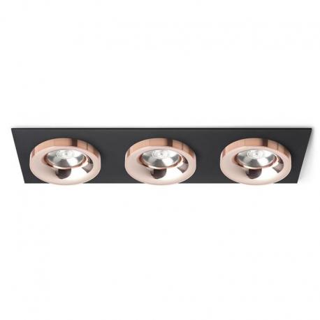 SHARM SQ III wpuszczana czarna miedź/miedź 230V LED 3x10W 24°  3000K