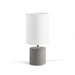 CAMINO stołowa z abażurem biała cement 230V LED E27 15W