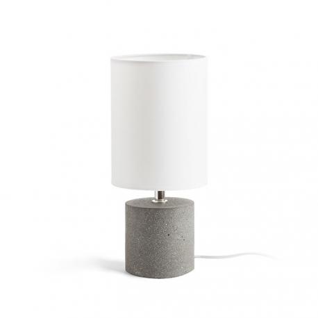 CAMINO stołowa z abażurem biała cement 230V LED E27 15W