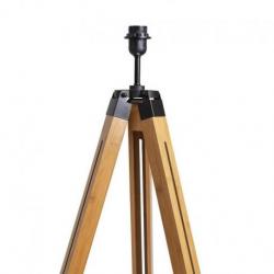 ALVIS stojak podłogowa  bambus/chrom 230V LED E27 15W