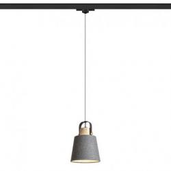 CHOUPETTE do szyny 3-faz.  szaroczarna textil/drewno 230V LED E27 11W