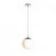 LUNA 20 wisząca  szkło opalowe/chrom 230V LED E27 11W