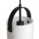 JULIETTA 16 wisząca  szkło opalowe/czarna 230V LED E27 15W