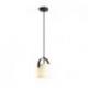 JULIETTA 16 wisząca  szkło opalowe/czarna 230V LED E27 15W