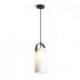 JULIETTA 31 wisząca  szkło opalowe/czarna 230V LED E27 15W