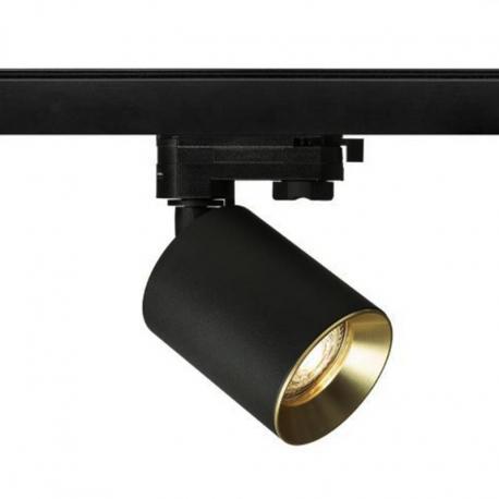 DARIO do 3-faz. szyny czarna mosiądz szczotkowana 230V LED GU10 9W