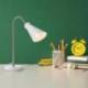 ANIKA stołowa biała matowa  nikiel mat 230V LED E27 15W