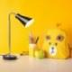 ANIKA stołowa czarna matowa  nikiel mat 230V LED E27 15W