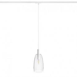 BELLINI L E14 do 1-faz. szyny wisząca biała szkło przezroczyste 230V LED E14 15W