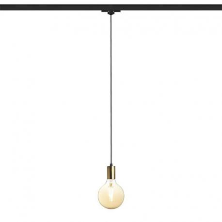 ARAQ do 3-faz. szyny wisząca  mosiądz szczotkowana/czarna 230V LED E27 15W