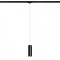 MAVRO do 1-faz. szyny wisząca czarna/złota 230V LED 12W 38° 3000K