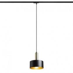 GIULIA 20 do 1-faz. szyny czarna/złoto-brązowa mosiądz 230V LED E27 15W