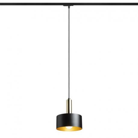 GIULIA 20 do 1-faz. szyny czarna/złoto-brązowa mosiądz 230V LED E27 15W