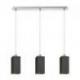 LIZ III 60 wisząca czarna szkło/nikiel mat 230V LED E27 3x15W