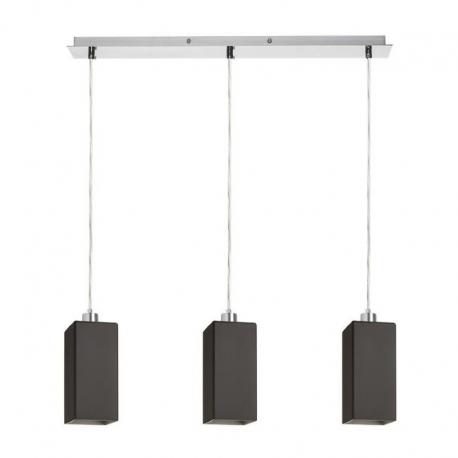 LIZ III 60 wisząca czarna szkło/chrom 230V LED E27 3x15W