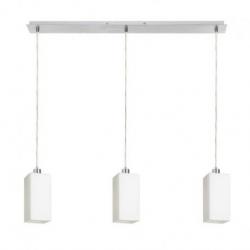 LIZ III 80 wisząca  szkło opalowe/chrom 230V LED E27 3x15W