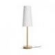 MAUI/CONNY 15/30 stołowa  Polycotton biała/drewno 230V LED E27 11W