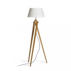 AMBITUS 46 podłogowa kremowo - biała bambus 230V LED E27 15W