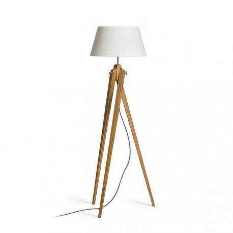 AMBITUS 46 podłogowa kremowo - biała bambus 230V LED E27 15W