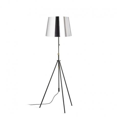 LUTON/ILUSION podłogowa  folia chromowana/czarna/metal 230V LED E27 15W