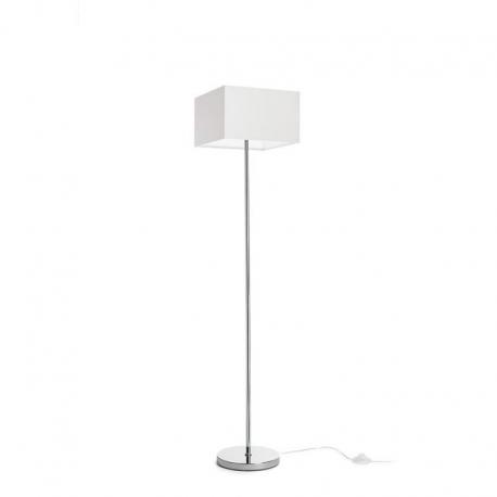 NYC/TEMPO 30/19 podłogowa  Polycotton biała/chrom 230V LED E27 15W