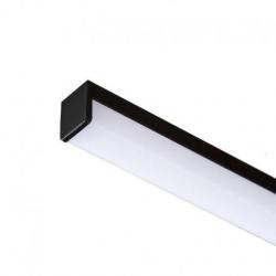 LED PROFILE H natynkowy 1m czarna akryl mat /aluminium