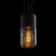 QUINN wisząca czarna szkło bursztynowe 230V LED E27 11W IP54