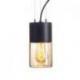 QUINN wisząca czarna szkło bursztynowe 230V LED E27 11W IP54
