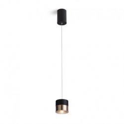 JUNIPER wisząca z możliwością regulacji wysokości czarna/złota  230V LED 15W 30°  3000K