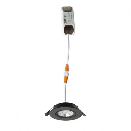 NEFRIT DIMM wpuszczana czarna 230V LED 6W 36° 3000K