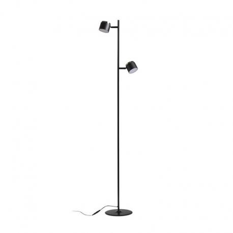 NOVA II podłogowa czarna chrom/akryl mleczny 230V LED 2x3.5W 3000K