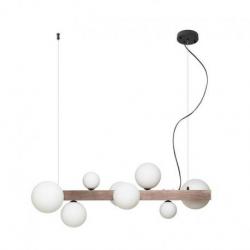 KASSANDRA wisząca szkło opalowe/brąz szczotkowany 230V G9 8x6W